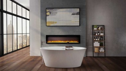 Ambiance IW50 Electric Fireplace Bathroom Setting