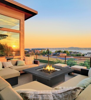 Beautiful Patio with View during Sunset